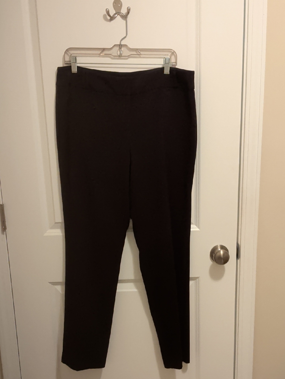 Anne Klein Black Straight-Leg Ponte Pants
